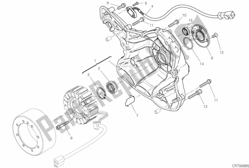 Wszystkie części do Pokrywa Generatora Ducati Scrambler 1100 PRO USA 2020